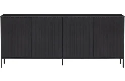 Woood New Gravure Dressoir 200 Cm Grenen Zwart [fsc]