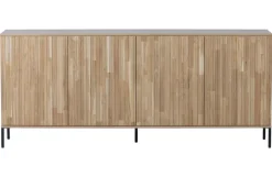 Woood New Gravure Dressoir 200 Cm Eiken Blanke Lak [fsc]