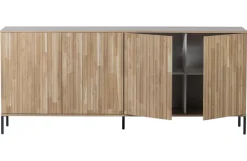 Woood New Gravure Dressoir 200 Cm Eiken Blanke Lak [fsc]
