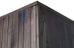 Woood New Gravure Hoge Kast Met Lade Essen Espresso [fsc]