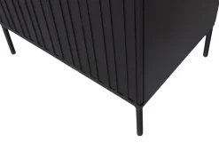Woood New Gravure Hoge Kast Met Lade Grenen Zwart [fsc]