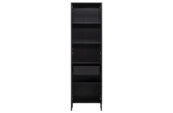 Woood New Gravure Hoge Kast Met Lade Grenen Zwart [fsc]