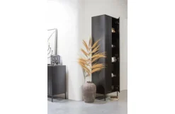 Woood New Gravure Hoge Kast Met Lade Grenen Zwart [fsc]