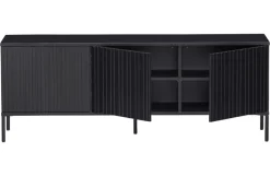 Woood New Gravure Tv Meubel 150 Cm Grenen Zwart [fsc]
