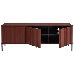 Woood New gravure tv meubel 150 cm grenen Bordeauxrood fsc]