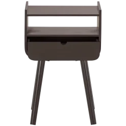 Woood Nils Nachtkastje/Bijzettafel Hout Donkerbruin [fsc]
