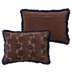 Woood Niva Kussens Bruin/Blauw - Set Van 4
