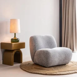 Woood Nomu Fauteuil Craquele Velvet Lichtblauw [FSC]