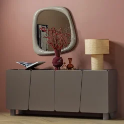 Woood Norea Spiegel 90x90 Cm Hout Hoogglans Zand [fsc]