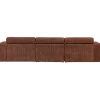 Woood Novi chaise longue bank links ribstof terra
