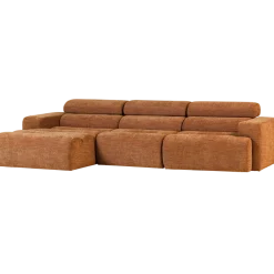 Woood Novi chaise longue bank links oranje melange