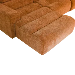 Woood Novi chaise longue bank links oranje melange
