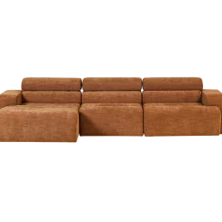 Woood Novi chaise longue bank links oranje melange