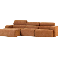Woood Novi chaise longue bank links oranje melange