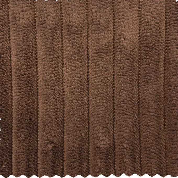 Woood Novi chaise longue bank links ribstof mokkabruin