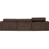 Woood Novi chaise longue bank rechts donkerbruin melange