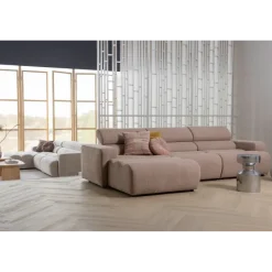 Woood Novi chaise longue bank links boucle taupe