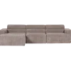 Woood Novi chaise longue bank links ribstof zand