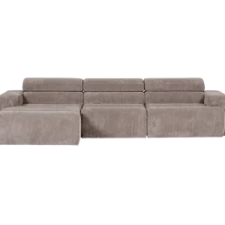 Woood Novi chaise longue bank links ribstof zand