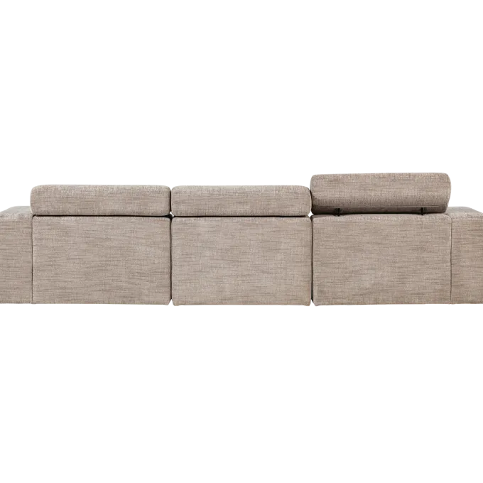 Woood Novi chaise longue bank rechts naturel melange