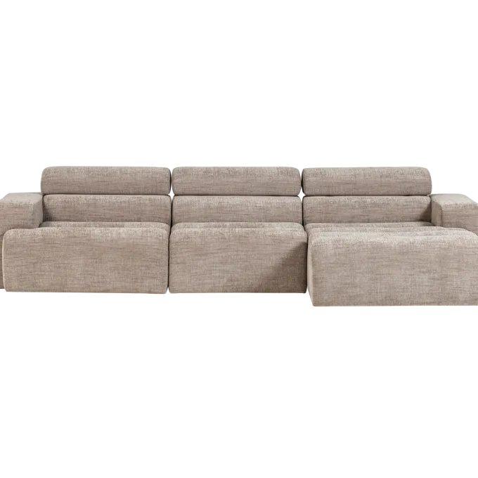 Woood Novi chaise longue bank rechts naturel melange