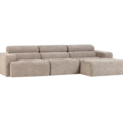 Woood Novi chaise longue bank rechts naturel melange