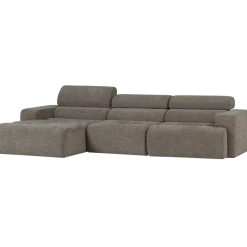 Woood Novi chaise longue bank links grijs melange