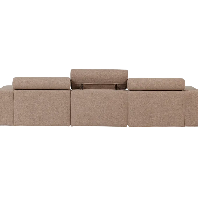 Woood Novi chaise longue bank rechts boucle taupe