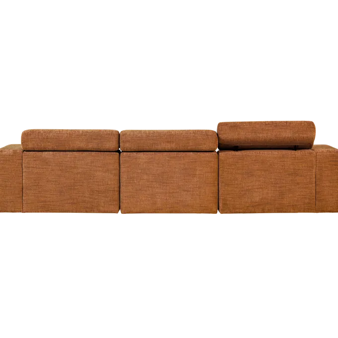 Woood Novi chaise longue bank rechts oranje melange