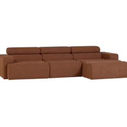Woood Novi chaise longue bank rechts boucle terra