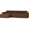 Woood Novi chaise longue bank links boucle mokkabruin