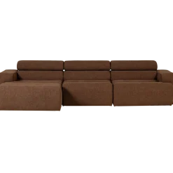 Woood Novi chaise longue bank links boucle mokkabruin