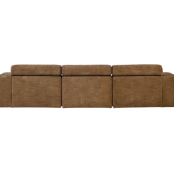 Woood Novi chaise longue bank links karamelbruin melange