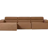 Woood Novi chaise longue bank links boucle karamelbruin