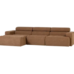 Woood Novi chaise longue bank links boucle karamelbruin