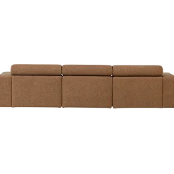 Woood Novi chaise longue bank links boucle karamelbruin