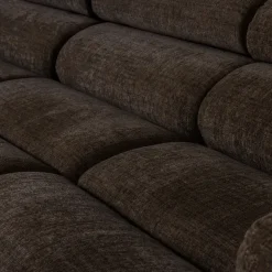 Woood Novi chaise longue bank links donkerbruin melange