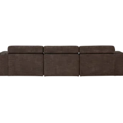 Woood Novi chaise longue bank links donkerbruin melange