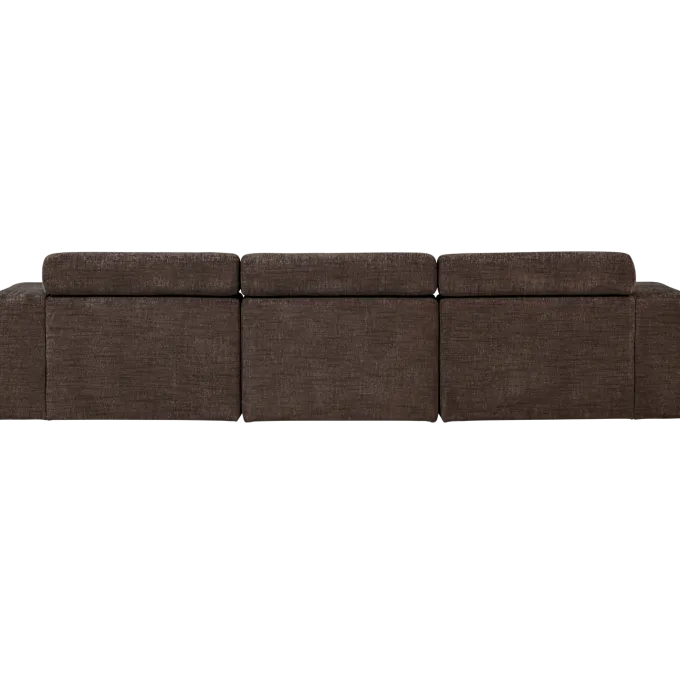 Woood Novi chaise longue bank links donkerbruin melange