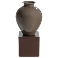 Woood Numo Wanddeco Set Vaas/Kubus 39x19 Cm Metaal Bruin
