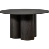 Woood Oona eettafel rond met 3-poot mdf donkerbruin ø140cm