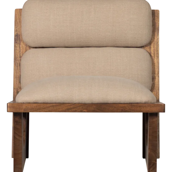 Woood Opulent fauteuil bouclé/hout naturel