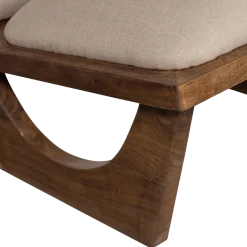 Woood Opulent fauteuil bouclé/hout naturel