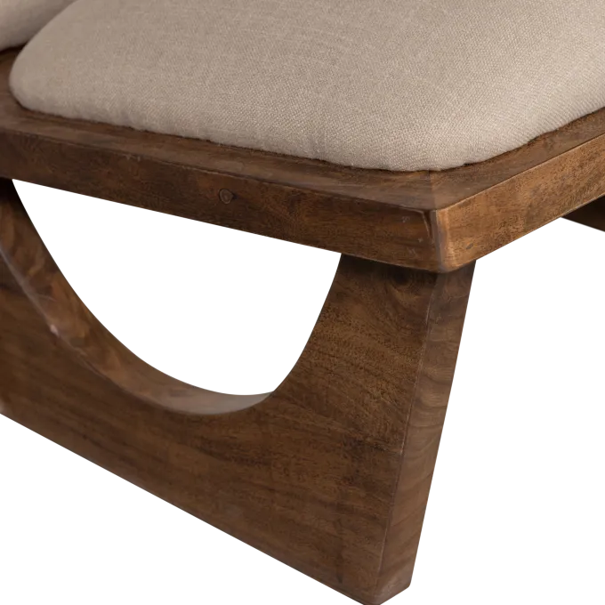 Woood Opulent fauteuil bouclé/hout naturel