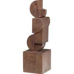 Woood Ornament Draxa schulptuur hout bruin