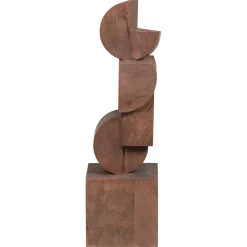 Woood Ornament Draxa schulptuur hout bruin