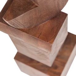 Woood Ornament Draxa schulptuur hout bruin
