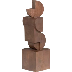 Woood Ornament Draxa schulptuur hout bruin