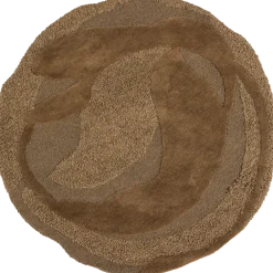 Woood Orvi Vloerkleed Wol/Polyester Bruin O160 Cm