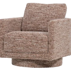 Woood Oska Draaifauteuil Bruin Melange